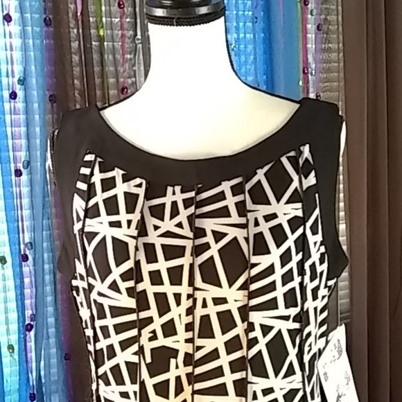 Maxi Dress, Sleeveless, Size L, Black/White - Picture 2 of 10